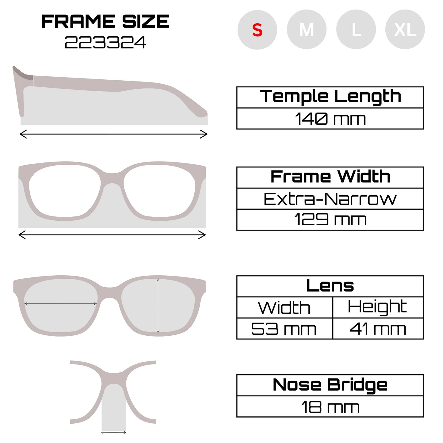 Spexwale Sqaure Half-Rim Eyeglasses for Men & Women (223324)