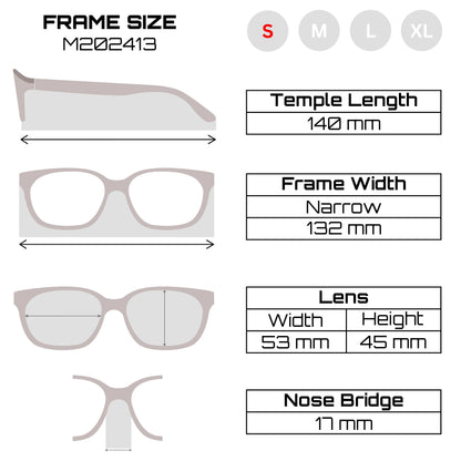 Spexwale Square Brow-bar Full-Rim Eyeglasses for Men (M202413)